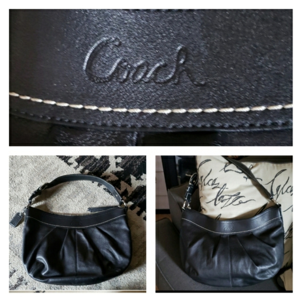Large Coach Shoulder Bag Black